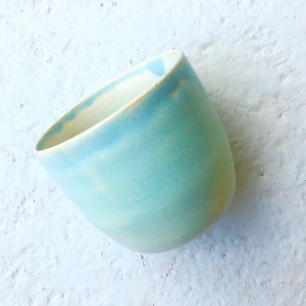 **Sold   5.6oz Japanese style ceramic tea cup #0014
